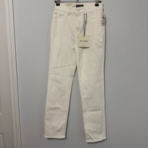 DL1961 Mara Ankle Mid Rise Instasculpt Straight Jeans Size 24 NWT